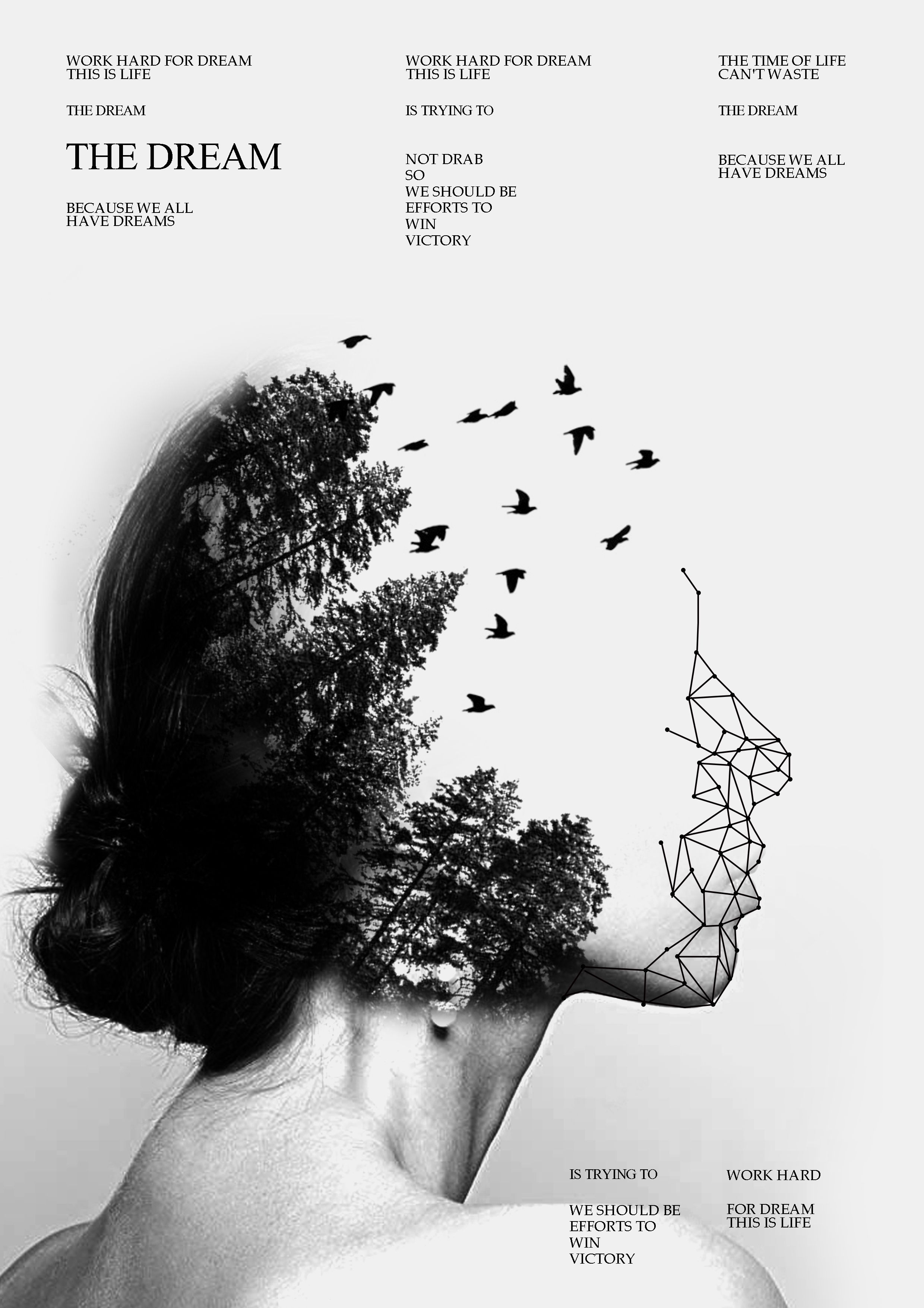 张炜哲的黑白灰创意海报设计 极简主义的平面艺术探索